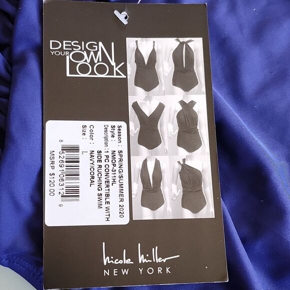 Nicole Miller Convertible One Piece Swim Suit - Picture 4 of 6